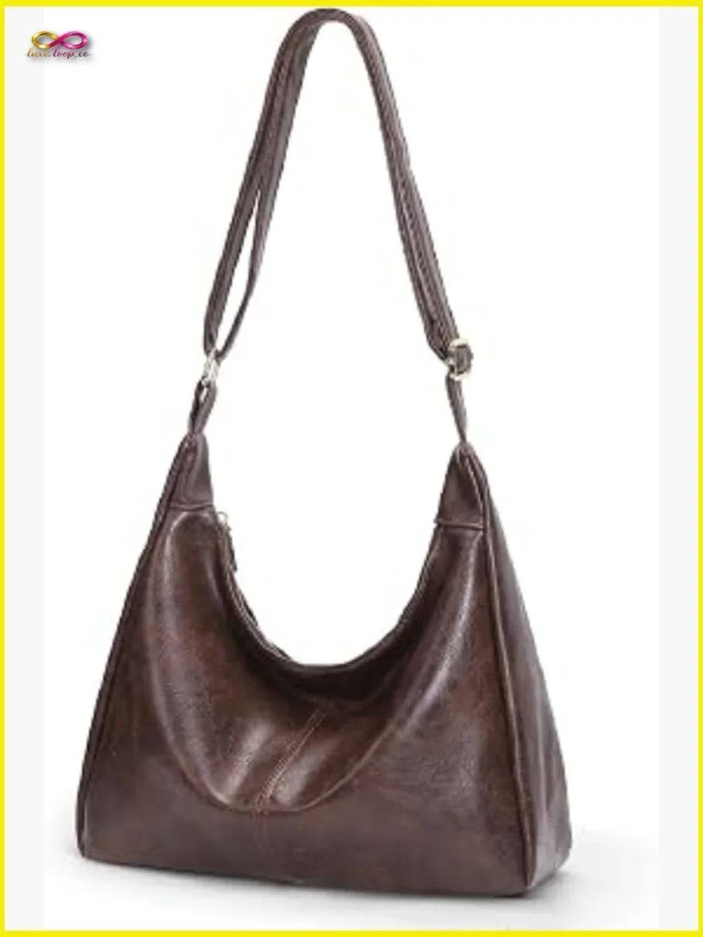 Large Capacity Slouchy Hobo Bag with Adjustable Strap Crossbody Shoulder Tote